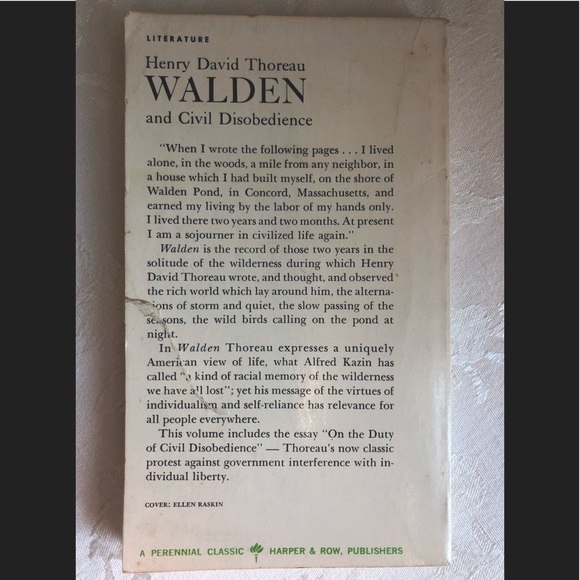 1960’s Vintage Henry David Thoreau Walden & To Kill a Mockingbird Books - Picture 3 of 14
